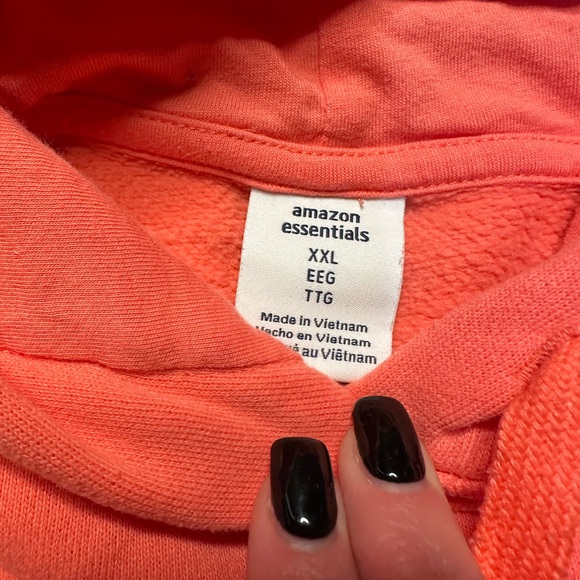 Amazon Essentials Bright Orange Hoodie - Picture 2 of 3